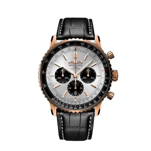 Breitling - RB0137241G1P1 Navitimer B01 Chronograph 46 Red Gold / Silver / Alligator