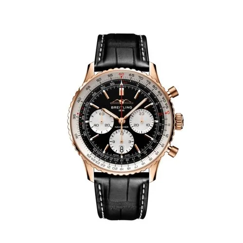 Breitling - RB0138211B1P1 Navitimer B01 Chronograph 43 Red Gold / Black / Alligator - Folding
