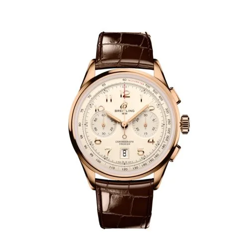 Breitling - RB0145371G1P1 Premier B01 Chronograph 42 Red Gold / Cream / Alligator