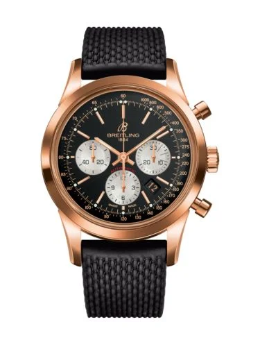 Breitling - RB015212.BF15.737P Transocean Chronograph Red Gold / Reverse Panda / Rubber Aero Classic