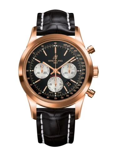 Breitling - RB015212.BF15.743P Transocean Chronograph Red Gold / Reverse Panda / Croco