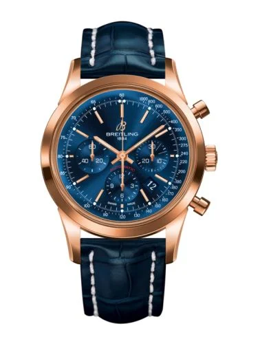 Breitling - RB015212.C940.731P Transocean Chronograph Red Gold / Blue / Croco