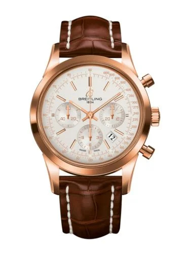 Breitling - RB015212.G738.737P Transocean Chronograph Red Gold / Silver / Croco