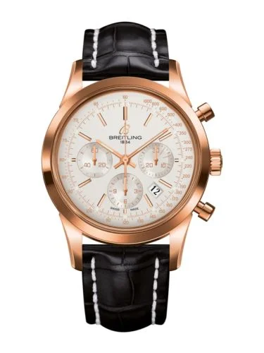 Breitling - RB015212.G738.743P Transocean Chronograph Red Gold / Silver / Croco