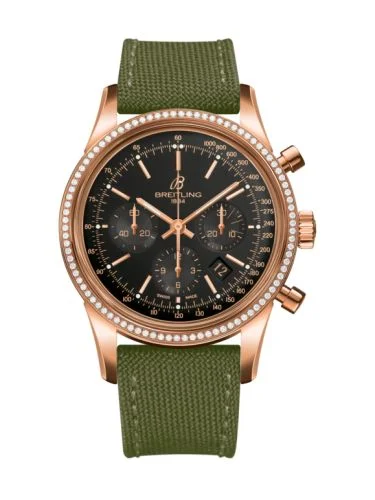 Breitling - RB015253.BB16.106W Transocean Chronograph Red Gold / Diamond / Black / Military