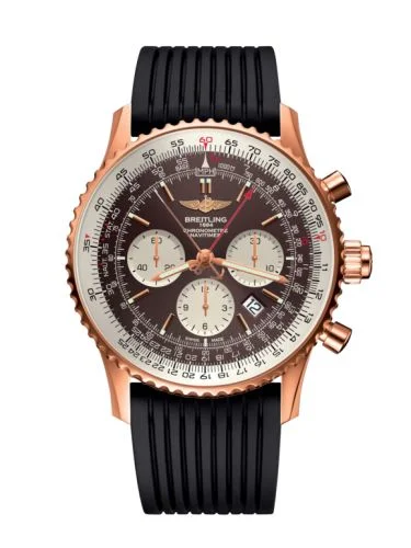 Breitling - RB031121.Q619.252S Navitimer Rattrapante Red Gold / Panamerican Bronze / Rubber