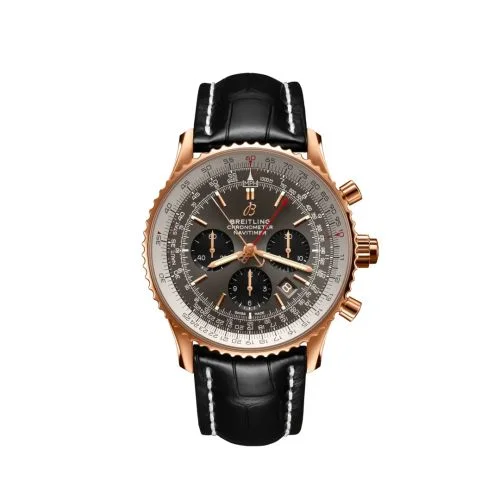 Breitling - RB0311E61F1P1 Navitimer Rattrapante Red Gold / Stratos Grey / Alligator