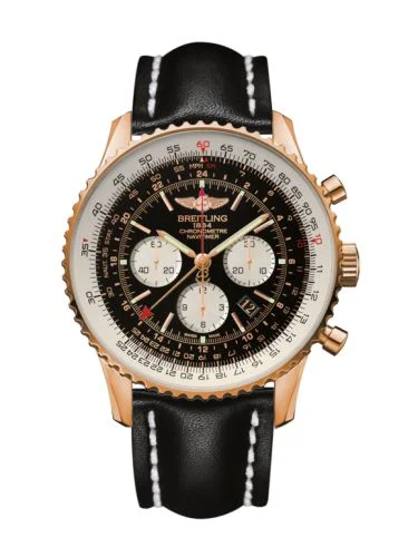 Breitling - RB044121.BD30.441X Navitimer GMT Red Gold / Black / Calf