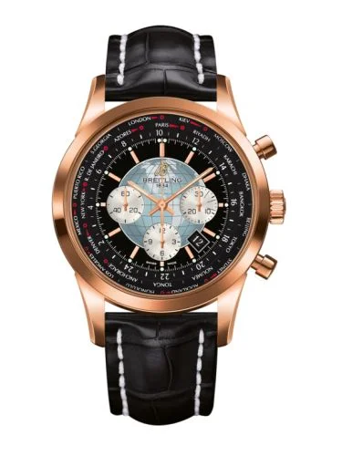 Breitling - RB0510U4.BB63.760P Transocean Chronograph Unitime Red Gold / Black / Croco