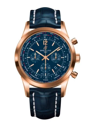 Breitling - RB0510V1.C880.746P Transocean Chronograph Unitime Pilot Red Gold / Blue / Croco