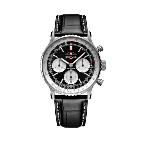 Breitling - AB0139211B1P1 Navitimer B01 Chronograph 41 Stainless Steel / Black / Alligator