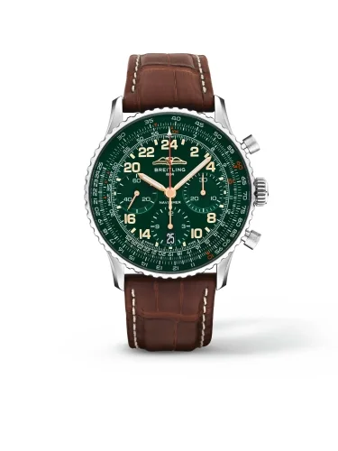 Breitling Breitling - AB02304A1L1P1 Navitimer B02 Chronograph 41 Cosmonaute Stainless Steel / Green / Wempe Signature Series