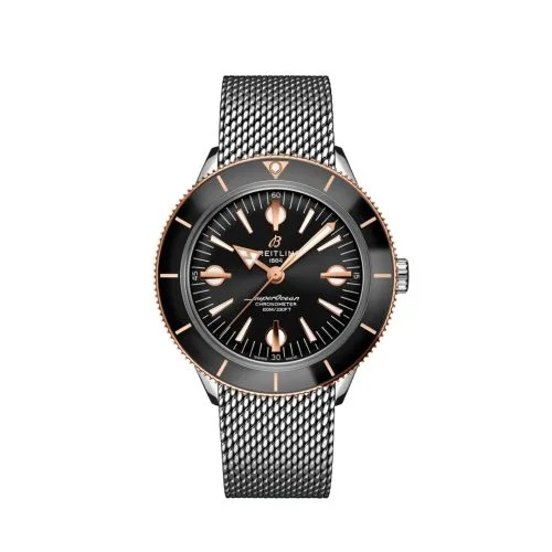 Breitling - U10370121B1A1 Superocean Heritage '57 Stainless Steel / Red Gold / Black / Mesh
