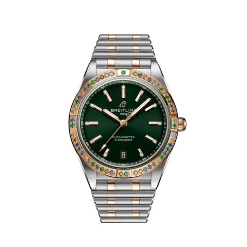 Breitling - U10380611L1U1 Chronomat Automatic 36 Stainless Steel - Red Gold / Green / South Sea / Bracelet