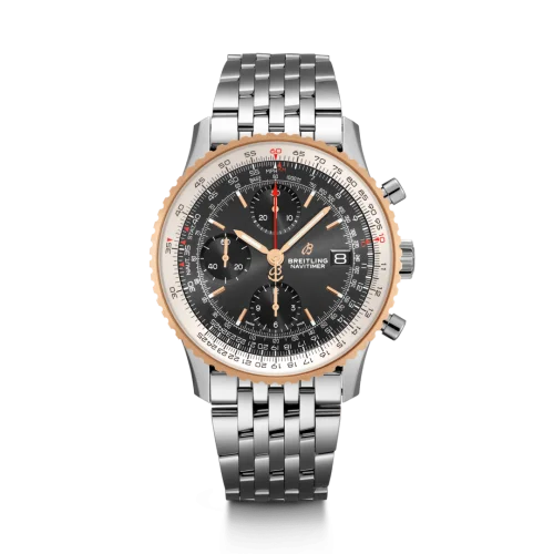 Breitling - U13324211B1A1 Navitimer 1 Chronograph 41 Stainless Steel / Red Gold / Black / Bracelet