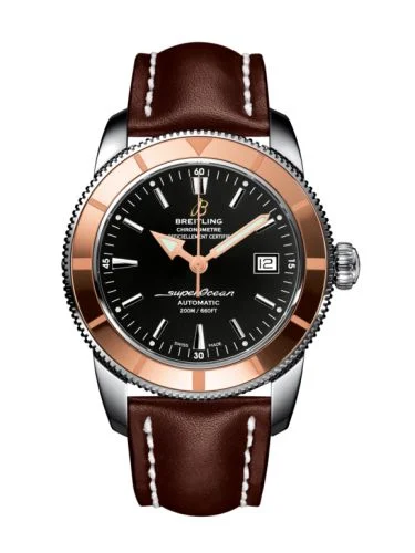 Breitling - U1732112.BA61.437X Superocean Heritage 42 Stainless Steel / Red Gold / Volcano Black / Calf