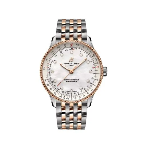 Breitling - U17327211A1U1 Navitimer Automatic 36 Stainless Steel - Red Gold / MOP / Bracelet