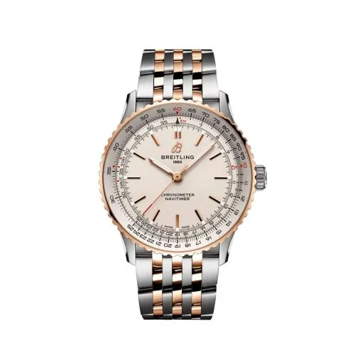 Breitling - U17329F41G1U1 Navitimer Automatic 41 Automatic Stainless Steel - Red Gold / Silver / Bracelet