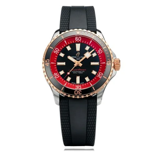 Breitling - U173752A1B1S1 SuperOcean Automatic 42 Stainless Steel - Red Gold / Black - Red / Bucherer