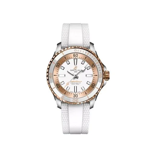 Breitling - U173771A1A1S1 SuperOcean Automatic 36 Stainless Steel - Red Gold / White / USA