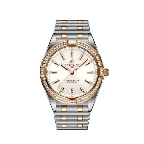 Breitling - U77310591A1U1 Chronomat 32 Stainless Steel / Red Gold - Diamond / White / Rouleaux