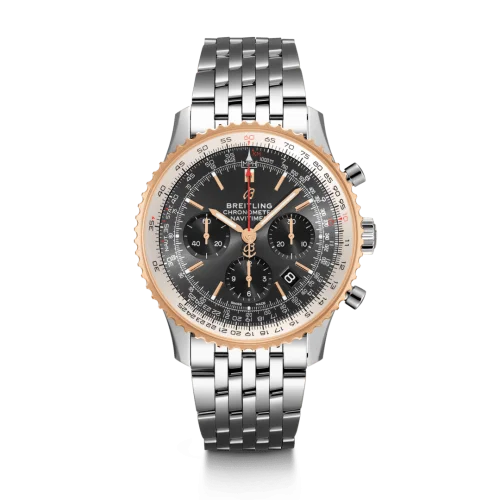 Breitling - UB0121211F1A1 Navitimer 1 B01 Chronograph 43 Stainless Steel / Red Gold / Grey / Croco / Pin