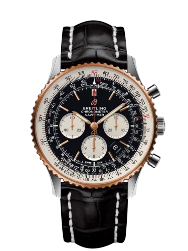 Breitling - UB0127211B1P1 Navitimer 1 B01 Chronograph 46 Stainless Steel / Red Gold / Black / Croco / Pin