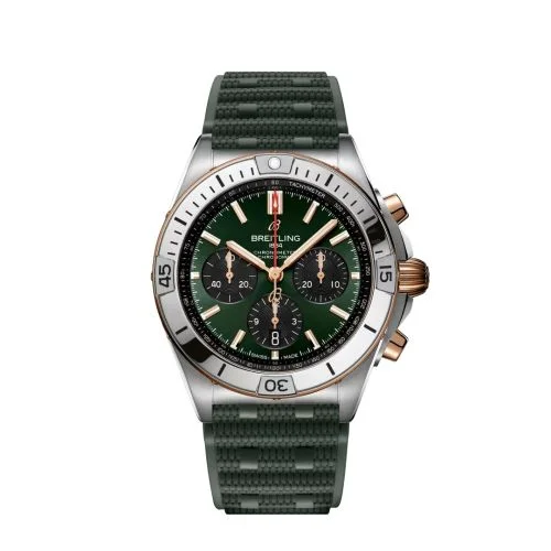 Breitling - UB0134131L1S1 Chronomat B01 42 Stainless Steel - Red Gold / Green / Rubber