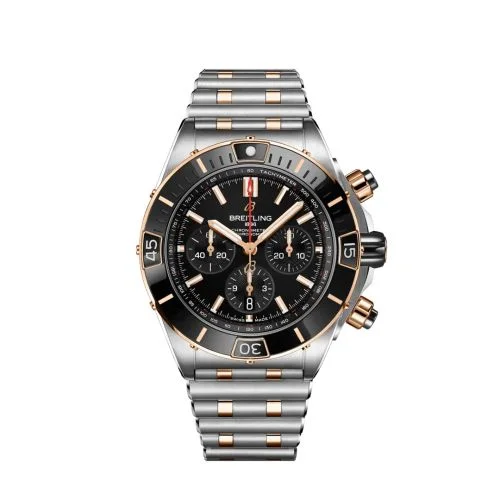 Breitling - UB0136251B1U1 Super Chronomat B01 44 Stainless Steel - Red Gold / Black / Rouleaux
