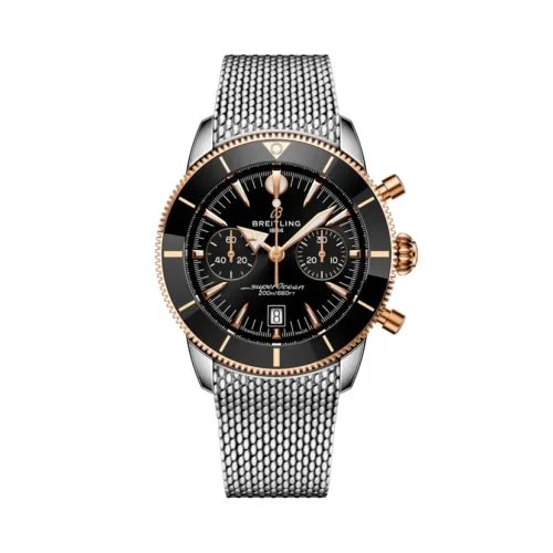 Breitling - UB0156H11B1A1 Superocean Heritage B01 Chronograph 42 Stainless Steel - Red Gold / Black / Bracelet