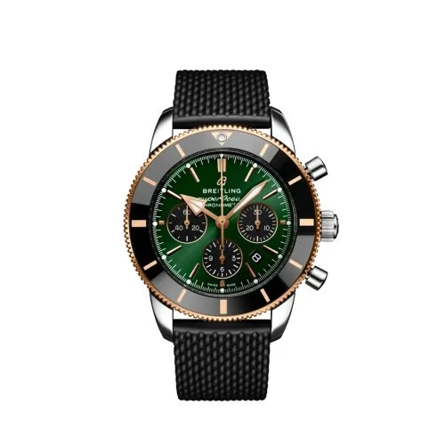 Breitling - UB01622A1L1S1 Superocean Heritage II B01 Chronograph 44 Stainless Steel / Red Gold / Green