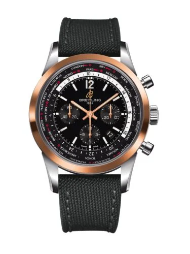 Breitling - UB0510U4.BC26.100W Transocean Chronograph Unitime Pilot Stainless Steel / Red Gold / Black / Military