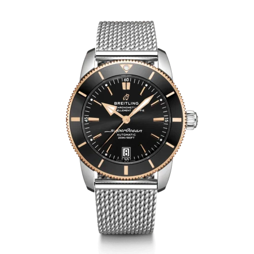 Breitling - UB2010121B1A1 Superocean Heritage II B20 Automatic 42 Stainless Steel / Red Gold / Black / Bracelet