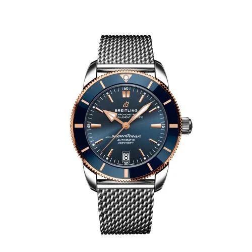 Breitling - UB2010161C1A1 Superocean Heritage II B20 Automatic 42 Stainless Steel - Red Gold / Blue / Bracelet