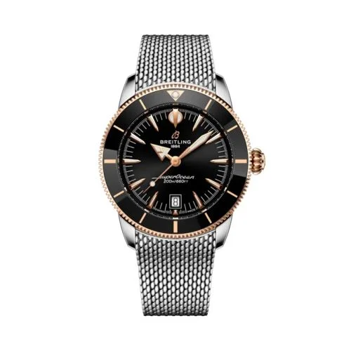 Breitling - UB3111241B1A1 Superocean Heritage B31 Automatic 42 Stainless Steel - Red Gold / Black / Milanese
