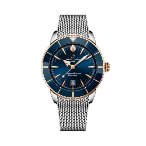 Breitling - UB3112161C1A1 Superocean Heritage B31 Automatic 44 Stainless Steel - Red Gold / Blue / Milanese
