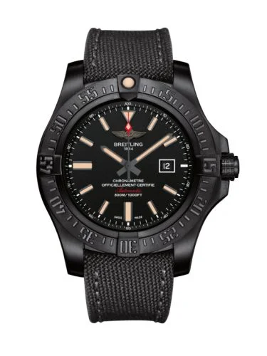 Breitling -  V1731010.BD12.100W Avenger Blackbird 48 Black Titanium / Volcano Black  / Military
