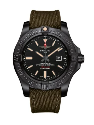 Breitling - V1731010/BD12/105W/M20BASA.1 Avenger Blackbird 48 Black Titanium / Volcano Black / Military / Pin