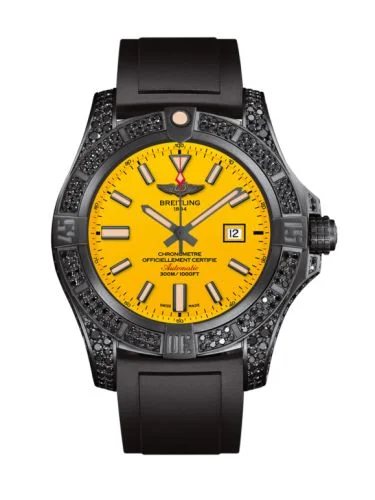 Breitling - V17310AU.I529.137S Avenger Blackbird 48 Black Titanium / Diamondworks / Cobra Yellow / Rubber