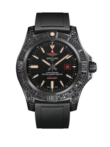 Breitling - V17311AU.BD74.134S Avenger Blackbird 44 Black Titanium / Diamondworks / Volcano Black / Rubber