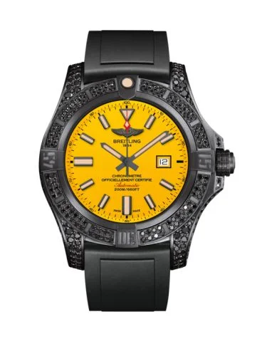 Breitling - V17311AU.I526.134S Avenger Blackbird 44 Black Titanium / Diamondworks / Cobra Yellow / Rubber