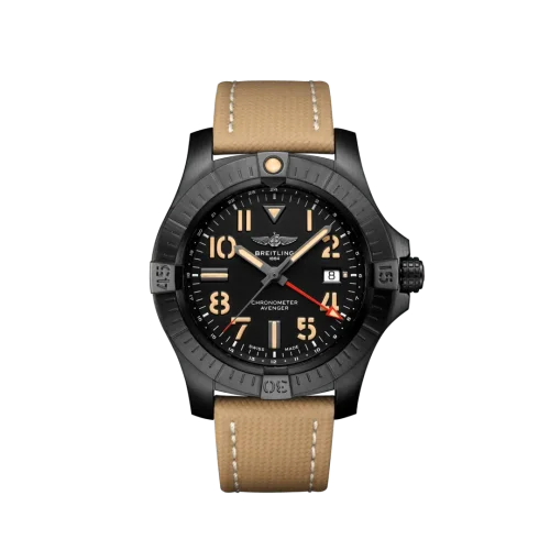 Breitling - V32395101B1X2 Avenger Automatic GMT 45 Night Mission / Black / Military / Folding