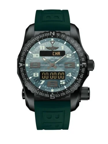 Breitling - V7632530/L527/286S/V20DSA.4 Emergency II Night Mission / Green Mother-of-Pearl / Rubber / Folding