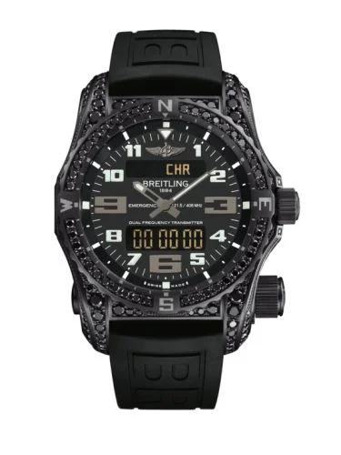 Breitling - V76325AW/BC46/156S/V20DSA.4 Emergency II Night Mission Diamondworks / Black / Rubber / Folding