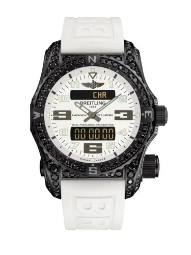Breitling - V76325AY/A789/259S/V20DSA.4 Emergency II Night Mission Diamondworks / White / Rubber / Folding