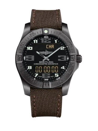 Breitling - V7936310/BD60/108W/M20DSA.1 Aerospace Evo Night Mission / Black / Military / Foldng