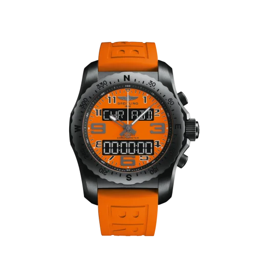 Breitling - VB50106A1O1S1 Cockpit B50 Night Mission / Orange / Rubber / Folding / Orbiter