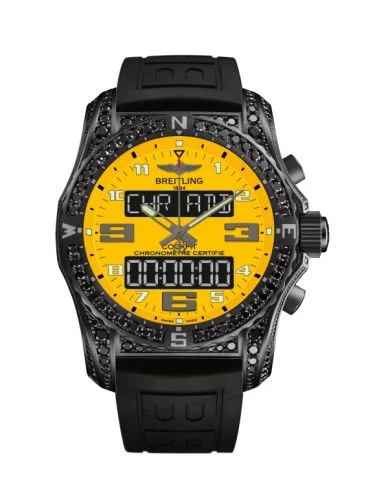 Breitling - VB5010AU/I525/155S/V20DSA.4 Cockpit B50 Night Mission Diamondworks / Yellow / Rubber / Folding
