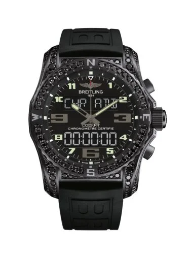 Breitling - VB5010AW/BD41/155S/V20DSA.4 Cockpit B50 Night Mission Diamondworks / Black / Rubber