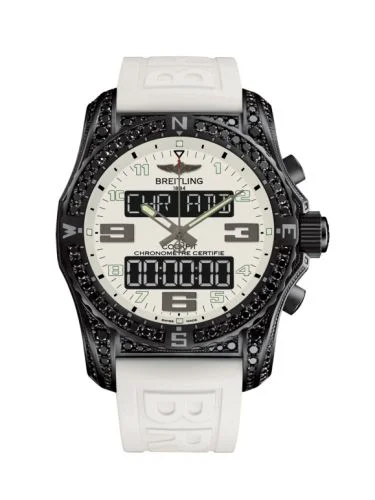 Breitling - VB5010AY/A805/291S/V20DSA.4 Cockpit B50 Night Mission Diamondworks Titanium / White / Rubber / Folding